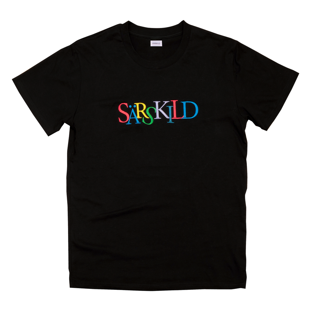 Black Stitched In Letters T-Shirt
